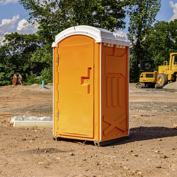 how often are the porta potties cleaned and serviced during a rental period in Roaring Brook